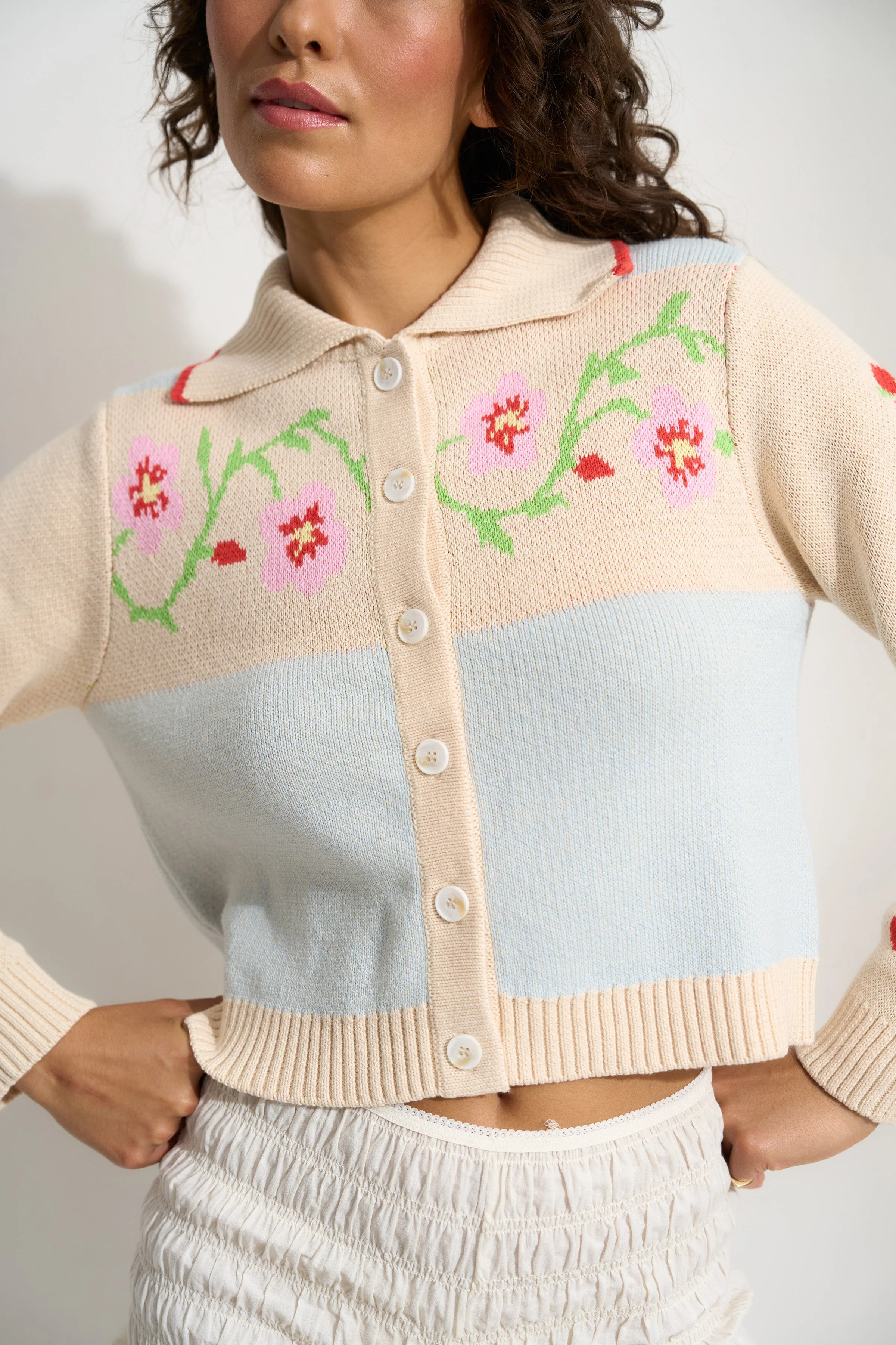 Teagan Cardigan - Blue Multi - Image 2