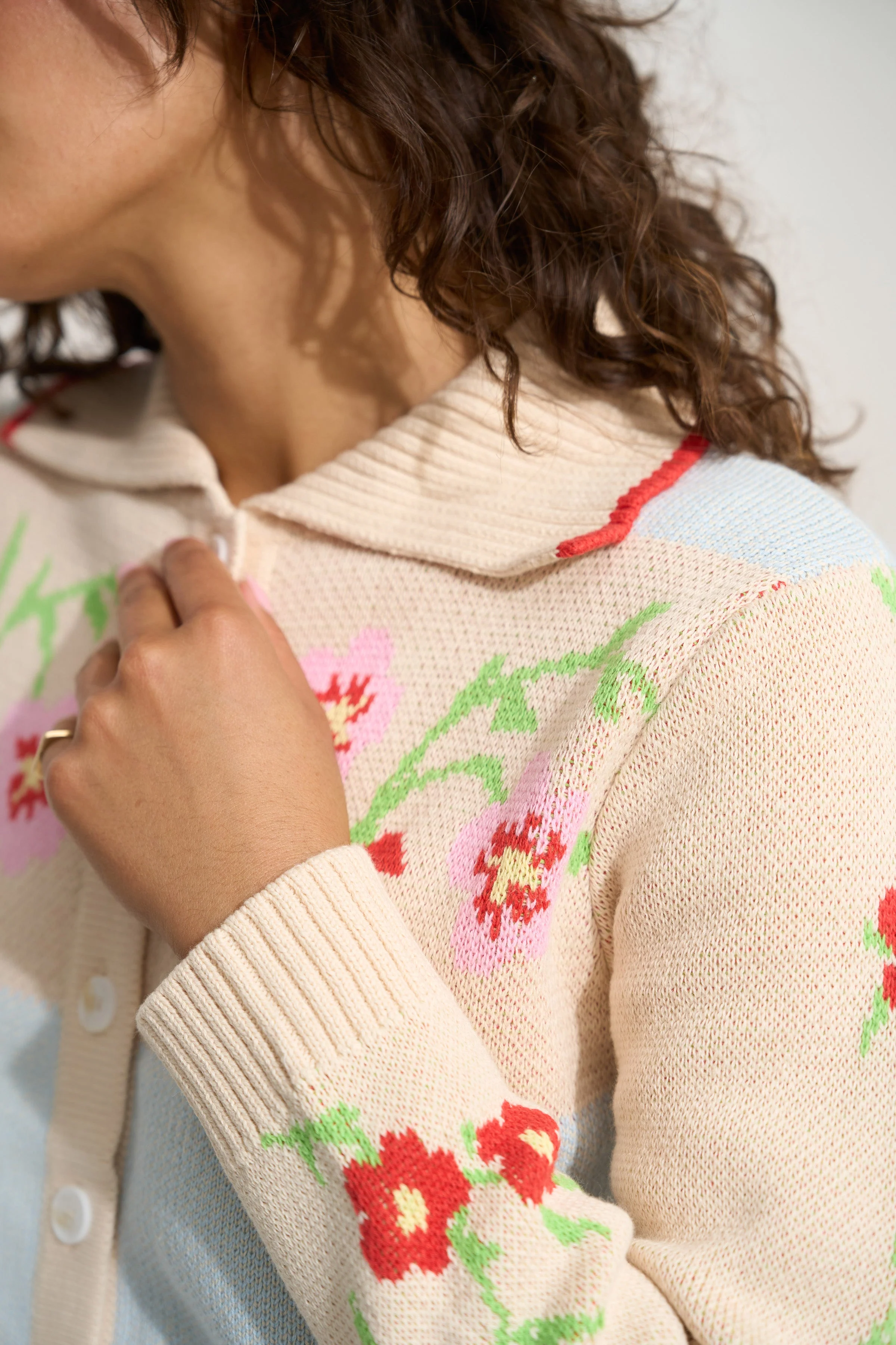 Teagan Cardigan - Blue Multi - Image 8