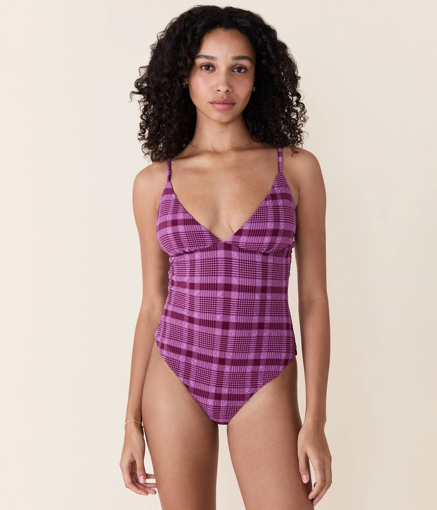 The Lanikai One Piece - Classic Crocus Plaid