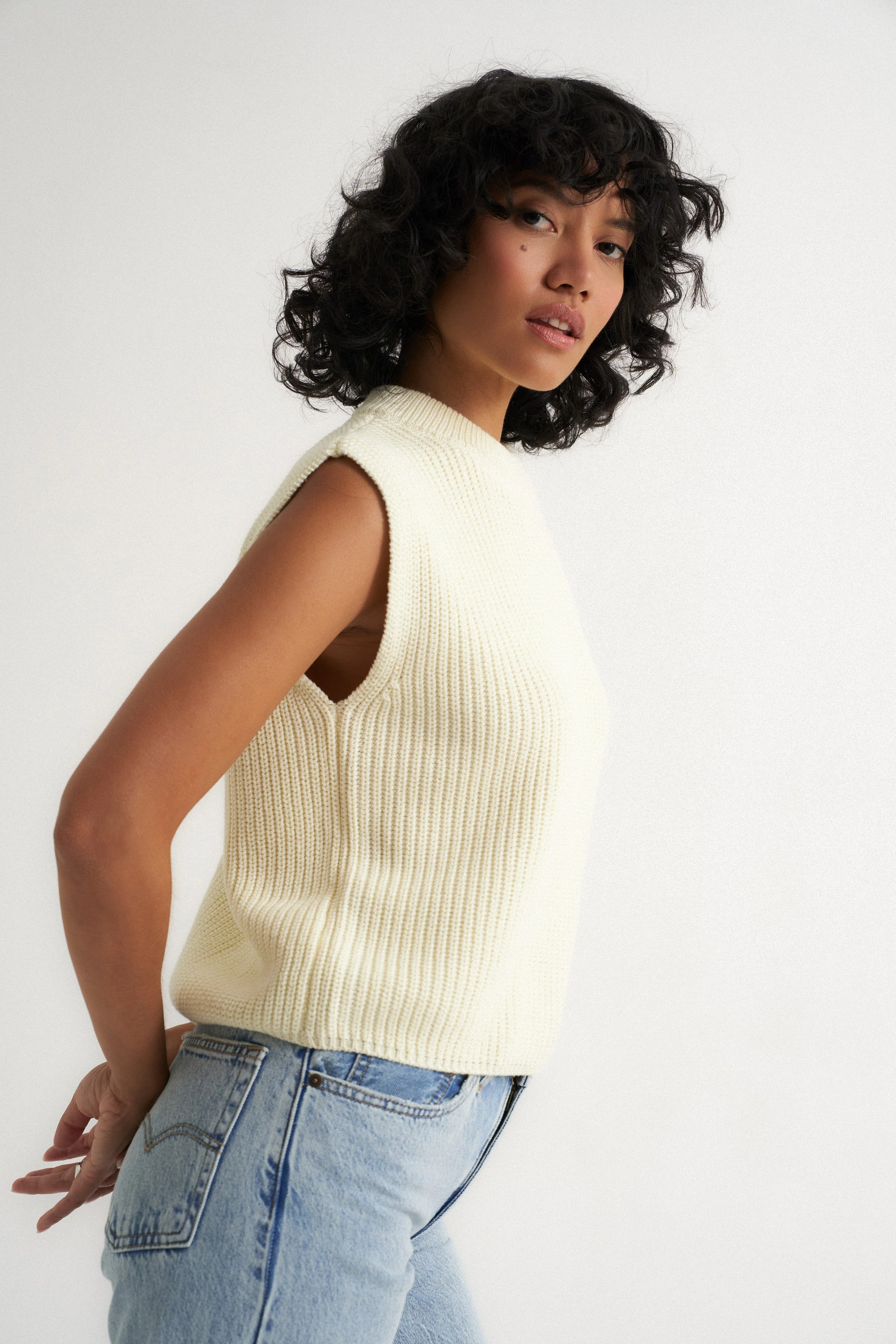 The Muscle Tee - Creme - Image 3