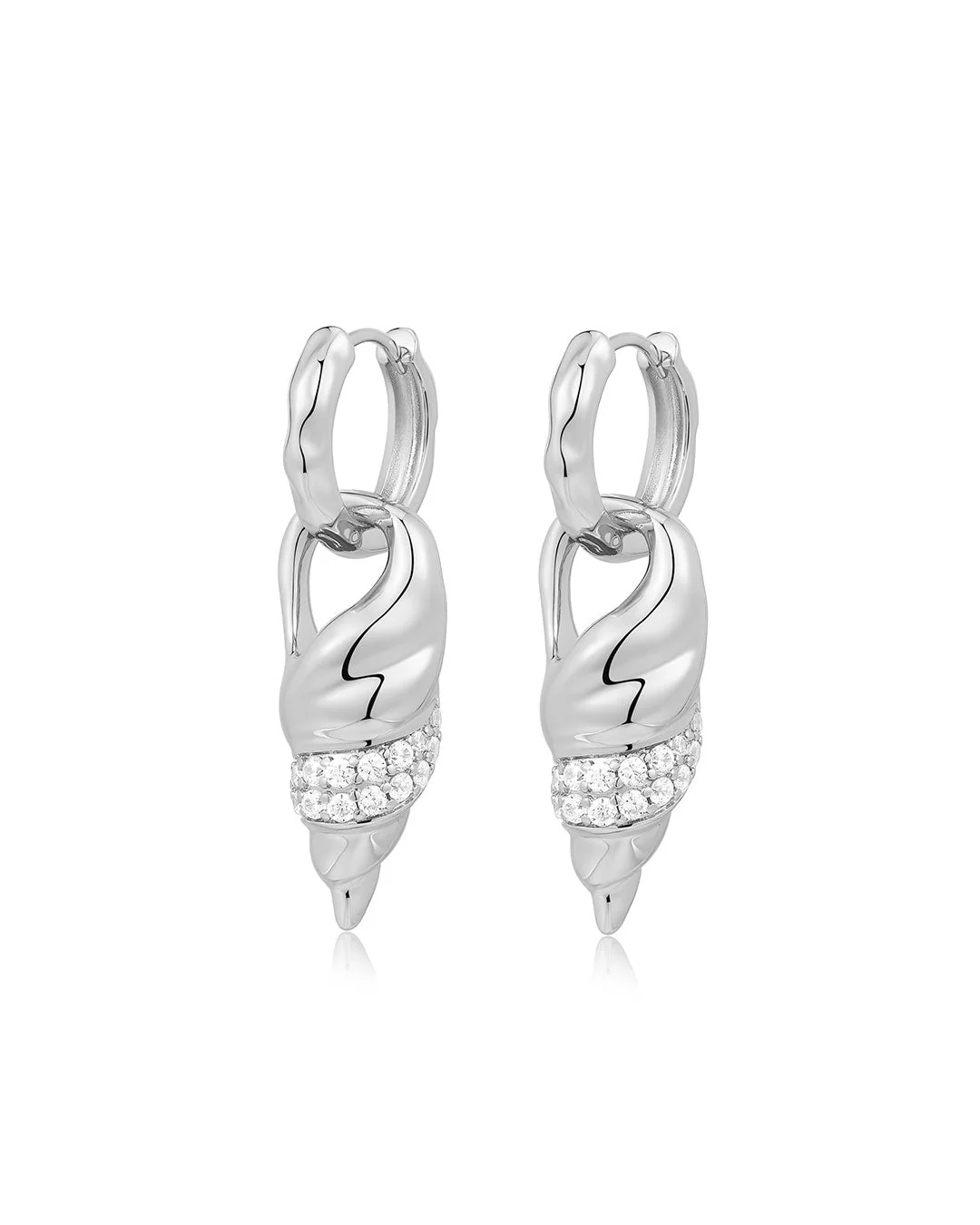 The Seashell Charm Hoops