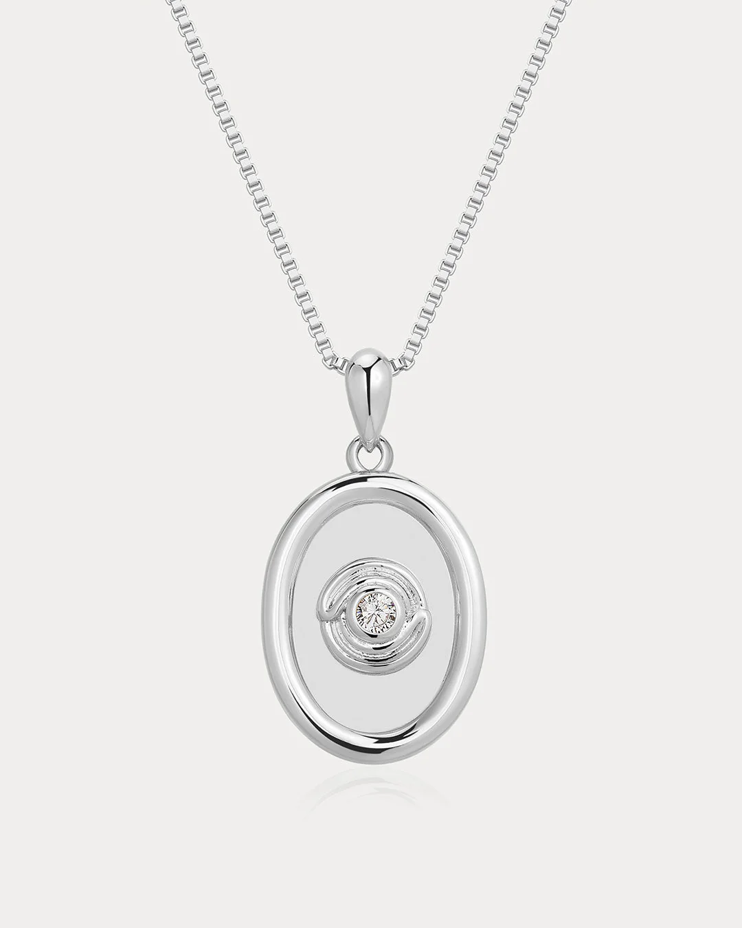 The Wave Bezel Locket Necklace - Image 2