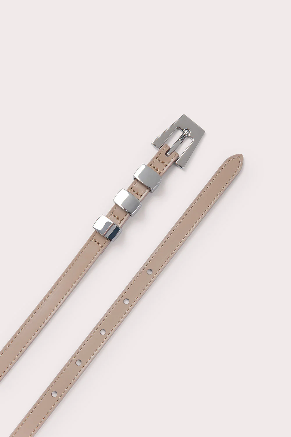 Vic Taupe Semi Patent Leather - Image 3