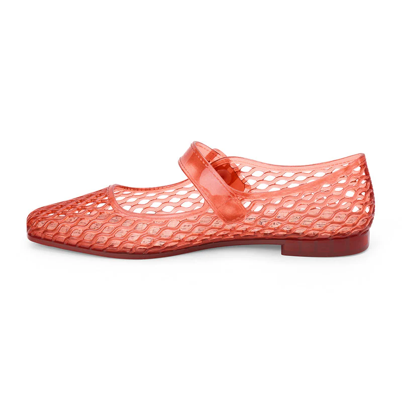 Vicky Mary Jane Flat - Red - Image 3