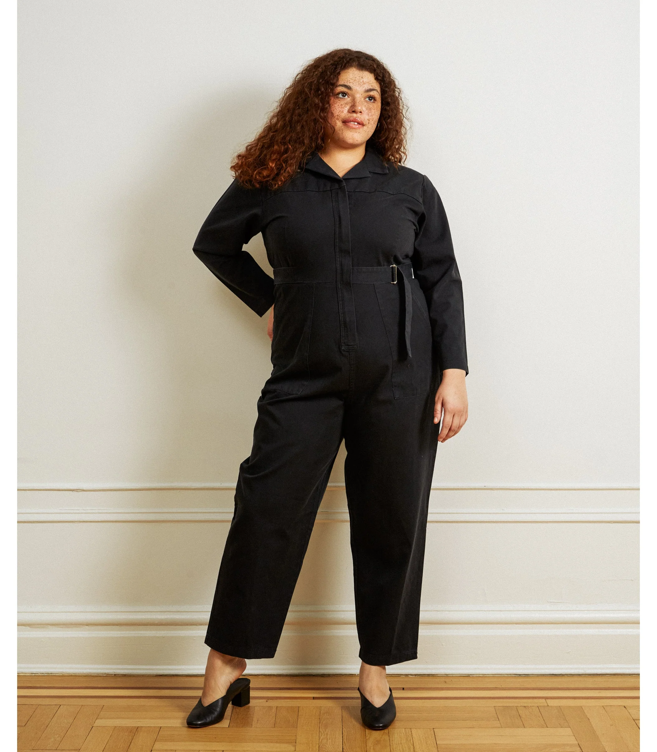 Wallis Long Sleeve Zip Jumpsuit - Black - Image 7