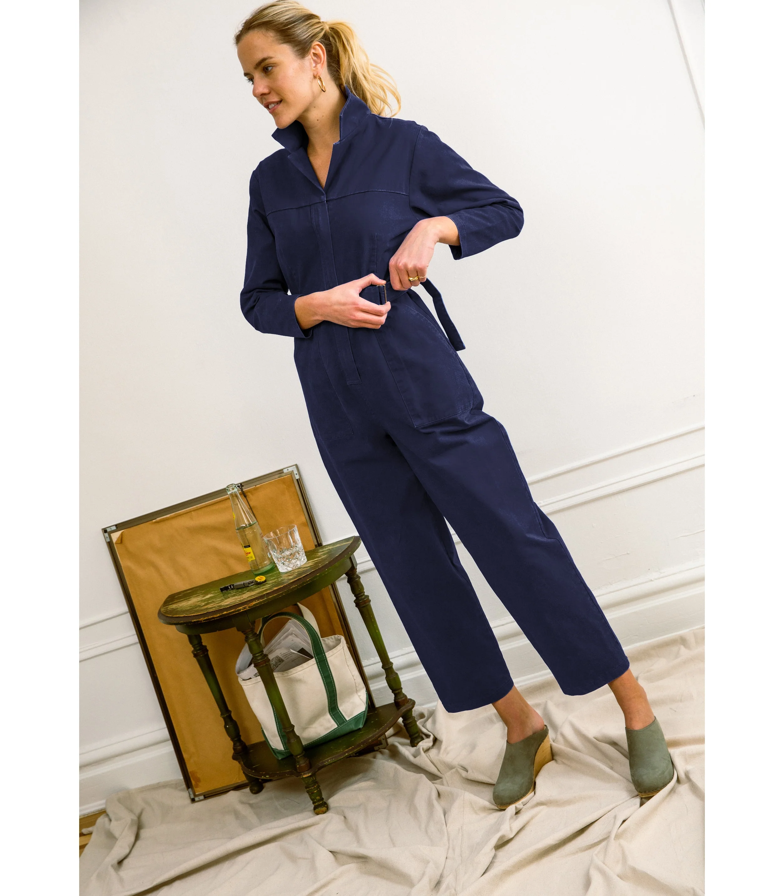 Wallis Long Sleeve Zip Jumpsuit - Twilight - Image 6