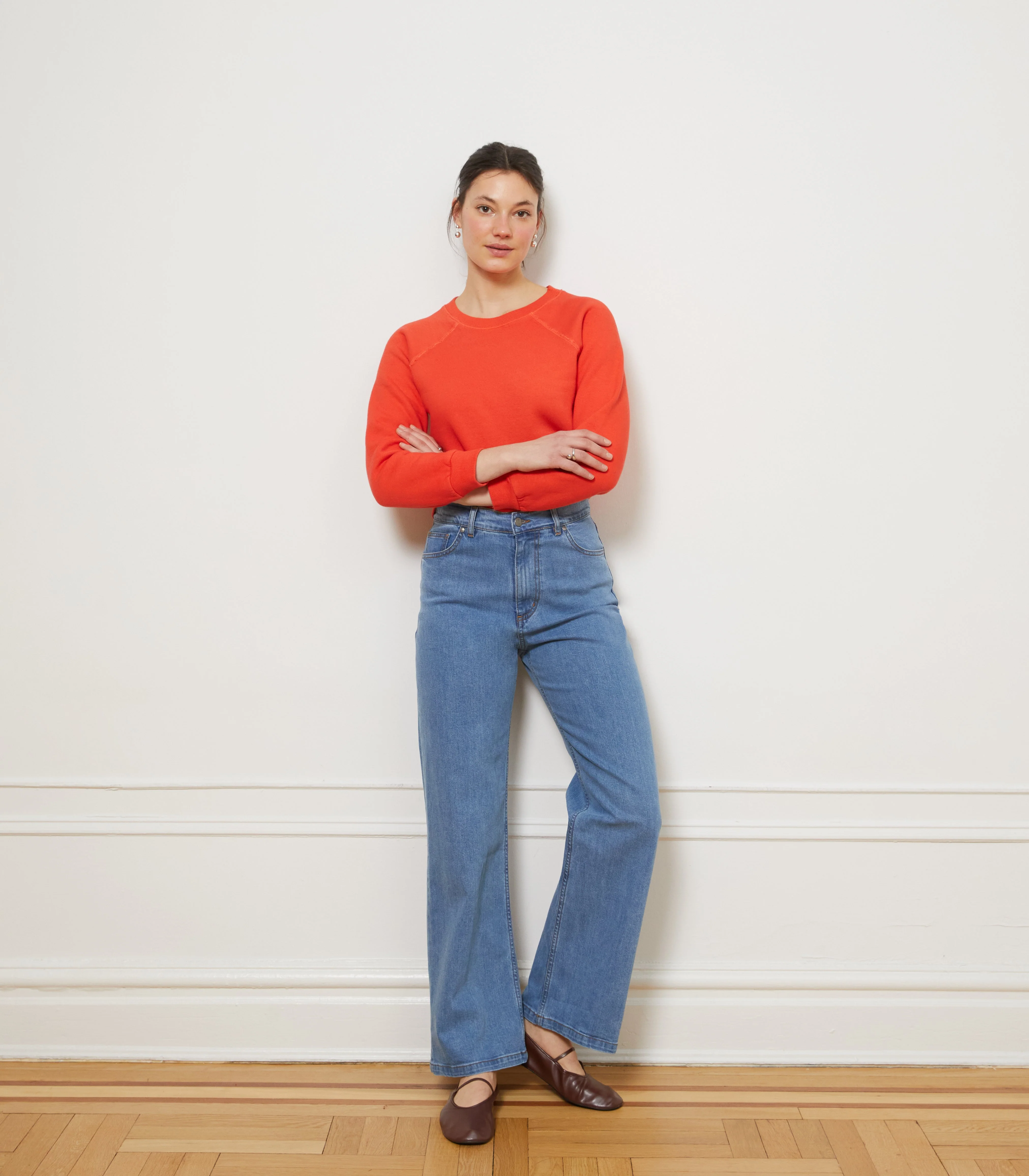 Carmen Wide Leg Jeans - Washed Indigo - Image 5