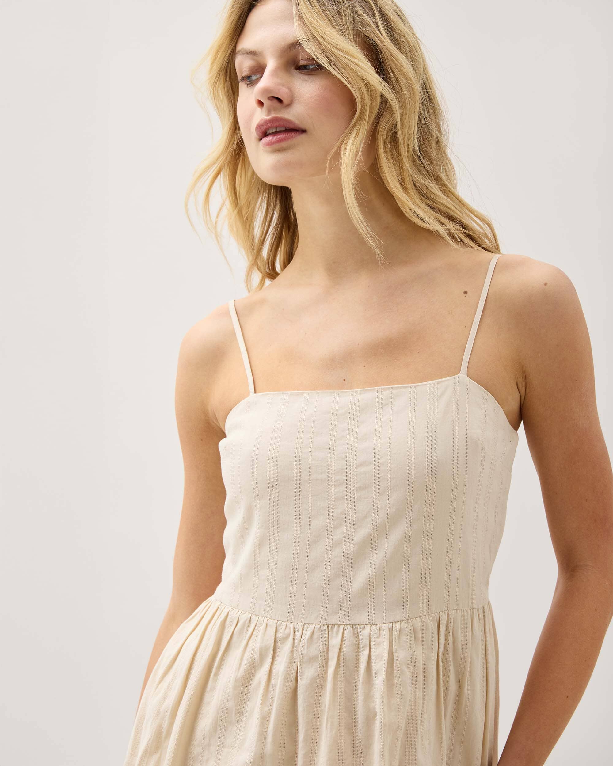 Cardiff Mini Dress - Oat Milk - Image 5