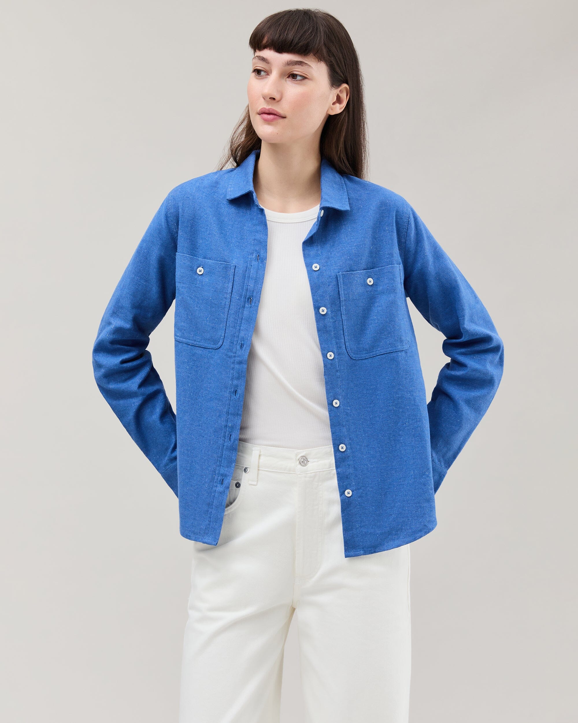 Roma Work Shirt - True Blue - Image 5
