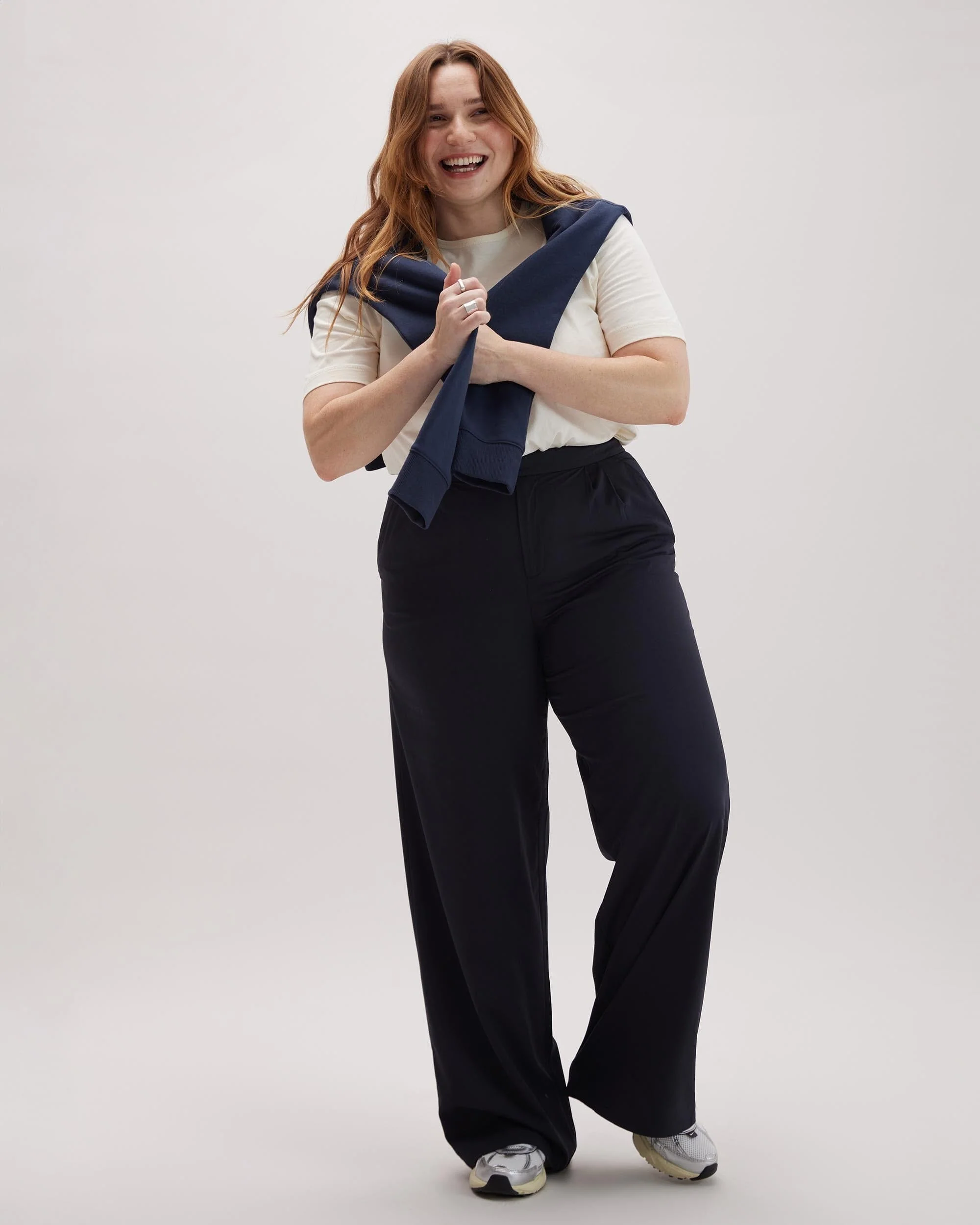 Sophia Fluid Wide Leg Trouser - Black