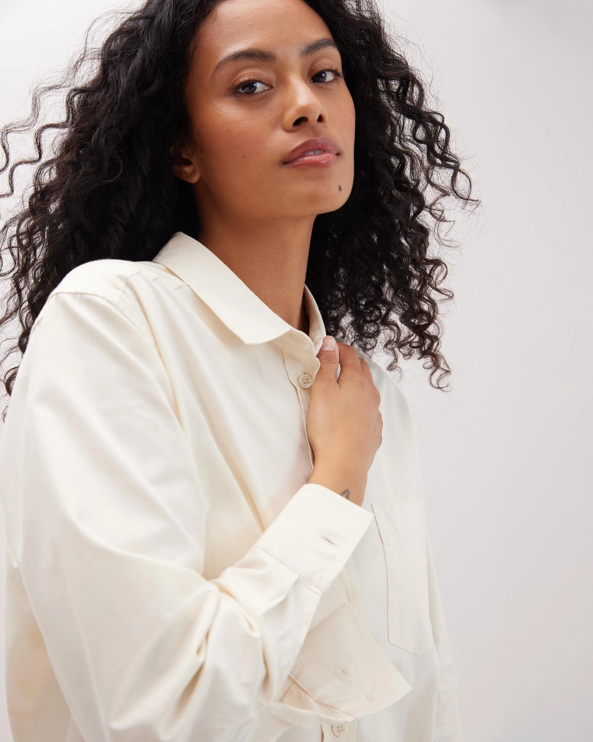 Venice Button Up Shirt - Bone - Image 5