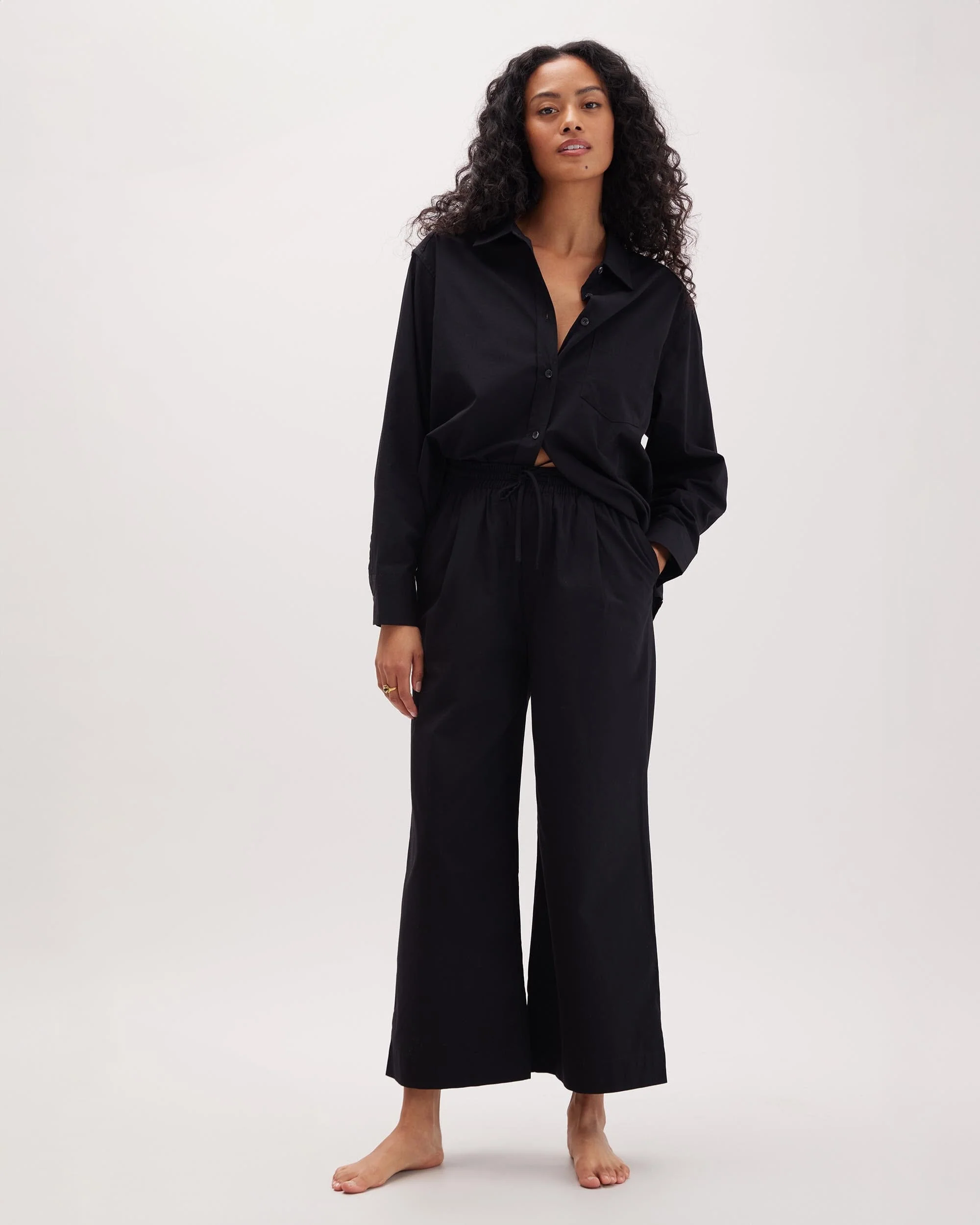 Venice Drawstring Pant - Black - Image 2