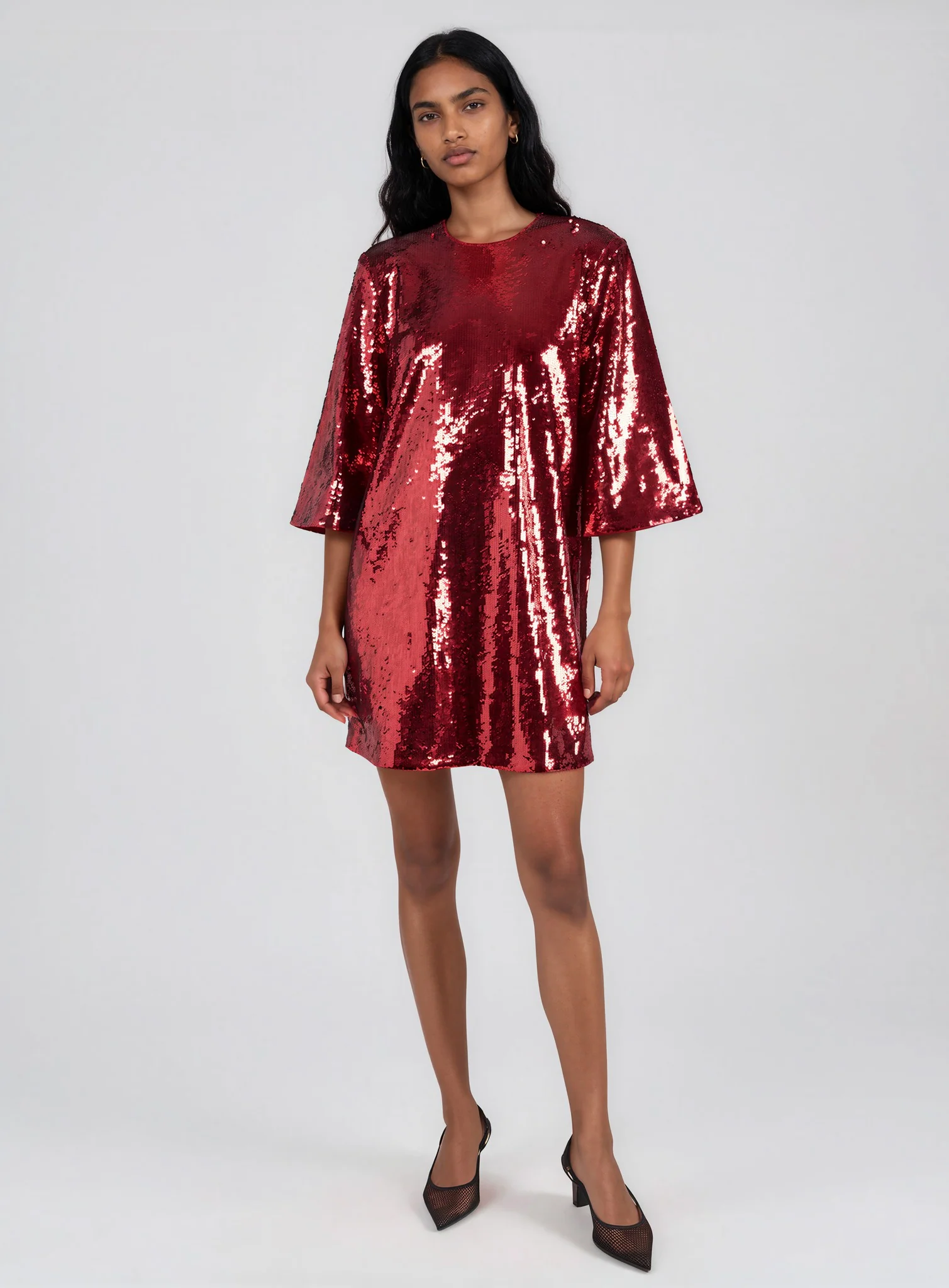 Harrison Sequin Dress - Red