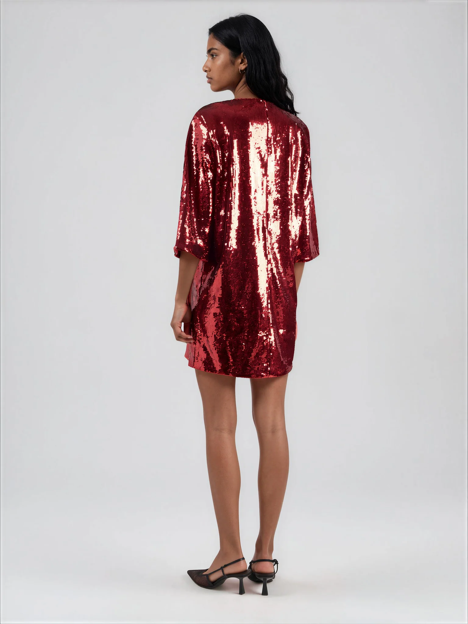 Harrison Sequin Dress - Red - Image 2