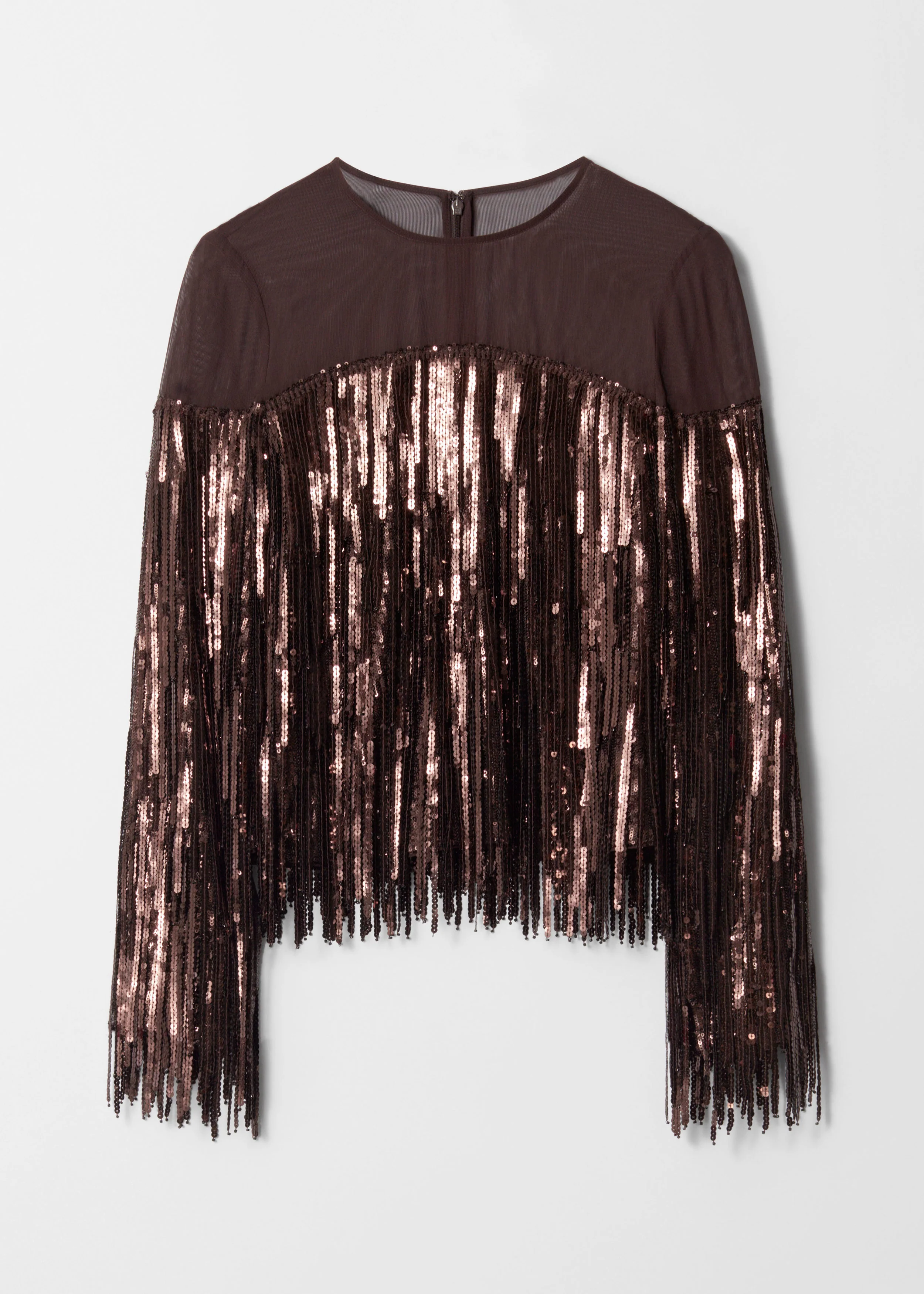 Renee Sequin Top - Brown - Image 2